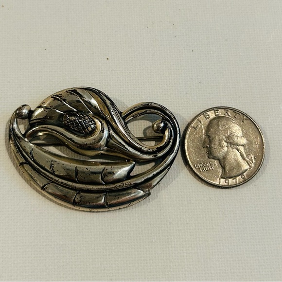 Vintage Silver 925 Silver Floral Brooch - Picture 2 of 4